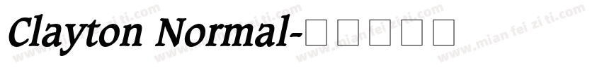 Clayton Normal字体转换